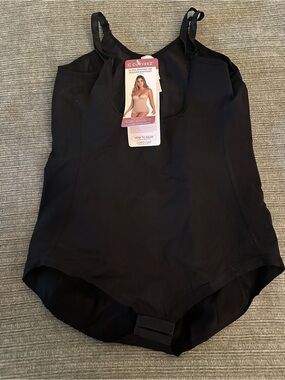 Curveez Black Shaping Bodysuit with Adjustable Straps